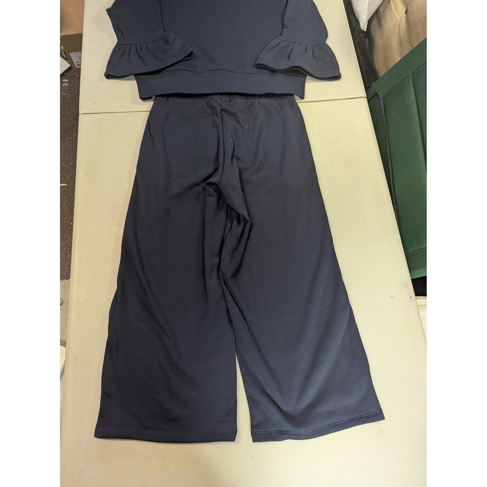 Hammacher Schlemmer European Comfort Lounge Set Navy Blue Portuguese Cotton S - Picture 12 of 16